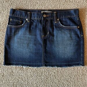 Y2K Old Navy Ultra Low Rise Denim Blue Jean 100% Cotton Skirt sz 2 2006 NWOT
